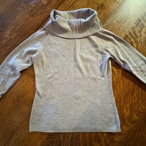 Ann Taylor LOFT Cowl neck sweater. Light Gray Medium